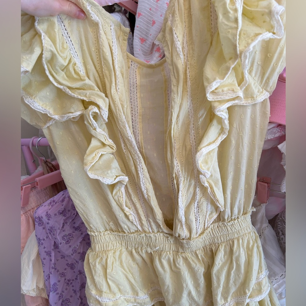 LoveShackFancy Yellow Natasha Dress - Picture 4 of 4